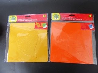 2Pack x 3Pcs Plastic Rubbing Plate Drawing Art Acessory